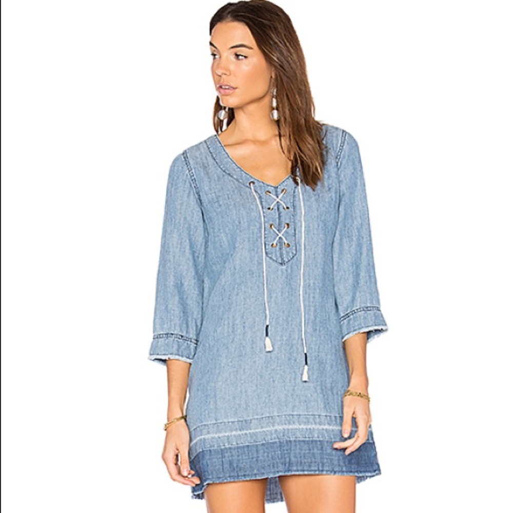 🌺🌺 Denim/White Lace Michael Stars Dress